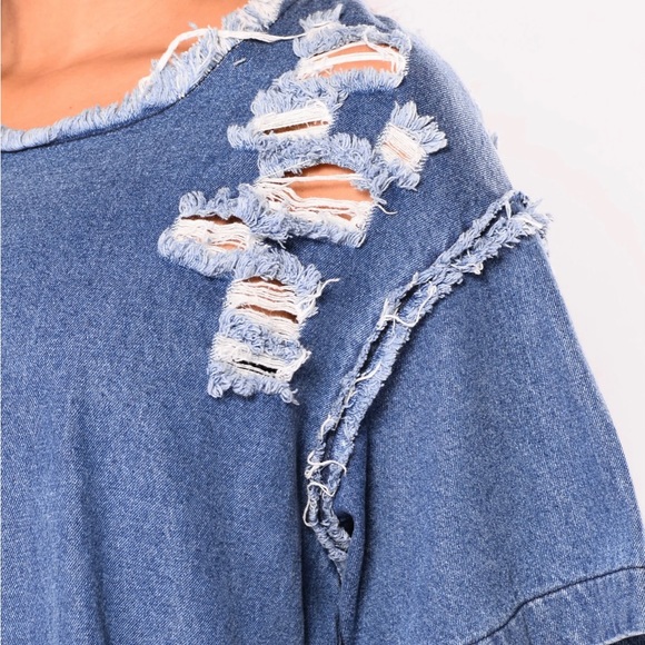 Fashion Nova: (NWT) “Good Jeans Dress” | Medium Stone | Size 1X - Picture 5 of 6